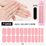 Waterproof Baking-free Summer New Nail Beauty Stickers 22 Fingers