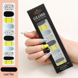 Waterproof Baking-free Summer New Nail Beauty Stickers 22 Fingers