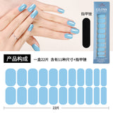 Waterproof Baking-free Summer New Nail Beauty Stickers 22 Fingers