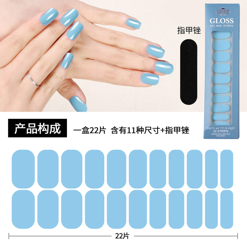 Waterproof Baking-free Summer New Nail Beauty Stickers 22 Fingers