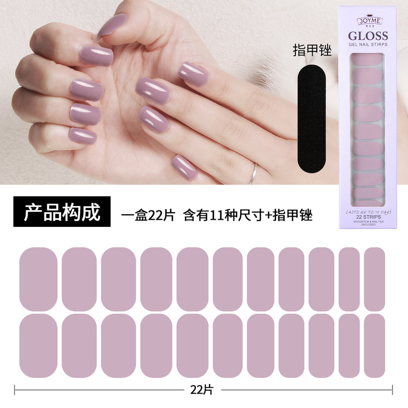 Waterproof Baking-free Summer New Nail Beauty Stickers 22 Fingers