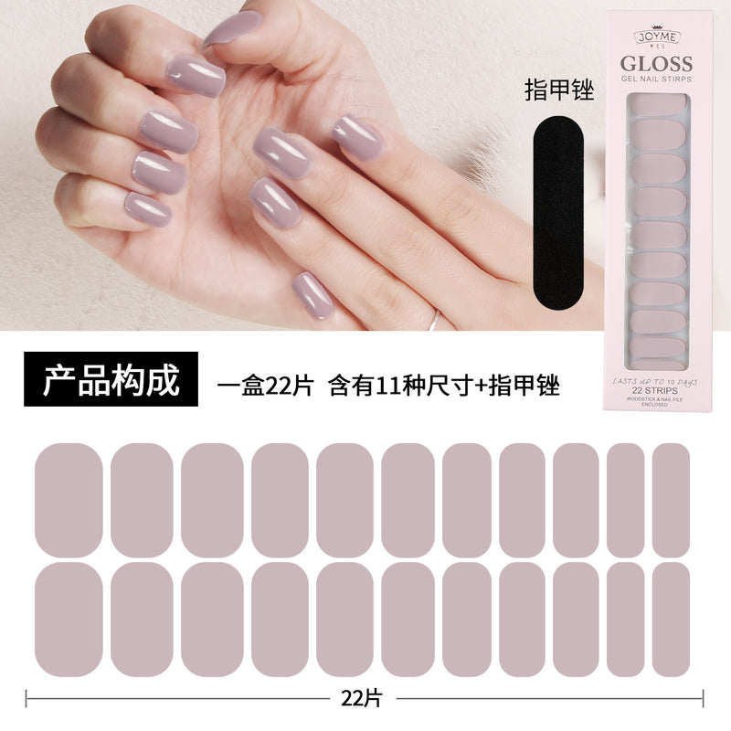 Waterproof Baking-free Summer New Nail Beauty Stickers 22 Fingers