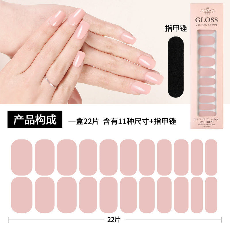 Waterproof Baking-free Summer New Nail Beauty Stickers 22 Fingers