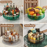 Rotating Cosmetic Organizer Light Luxury Perfume Skincare Organizer Transparent Makeup Storage Tray For Jewelry Aromatherapy