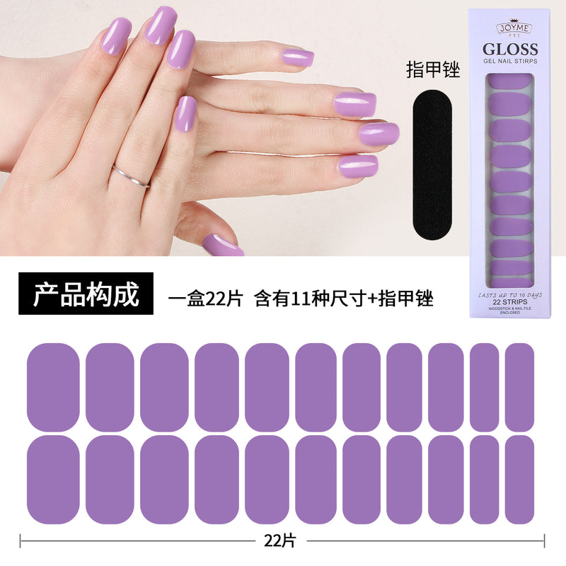 Waterproof Baking-free Summer New Nail Beauty Stickers 22 Fingers